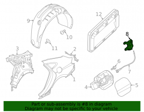 Fuel filler flap lock Hyundai Sonata 20-22
