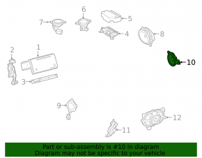 Rear right speaker Toyota Sienna 11-20