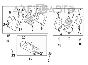 Rear seating, row 2, Nissan Rogue 2010