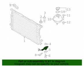 Radiator bracket lower left Audi Q3 8U 15-18 complete
