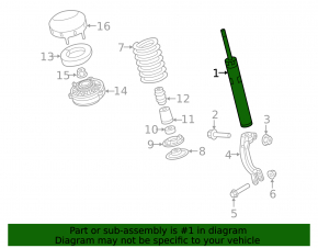 Shock absorber front left Audi A4 B9 17- BILSTEIN