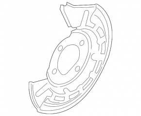 Brake Disc Cover Rear Left Mazda 3 19- Japan built