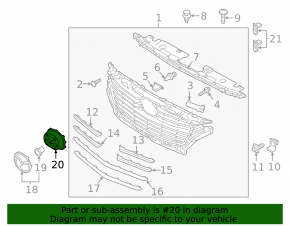 Mazda CX-3 grille emblem base 19-21