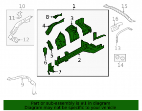 Front right quarter Ford Mustang mk6 18- graphite