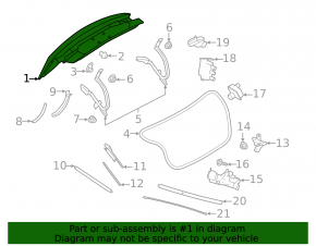 Lincoln Continental 17-20 trunk lid