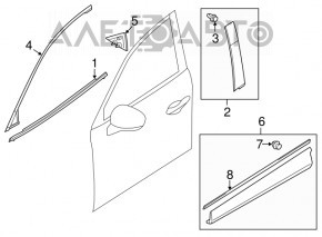 Door trim lower front left Mazda CX-5 13-16