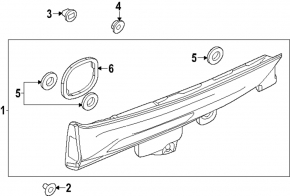 Right inner tailgate light for Mazda CX-90 24-26