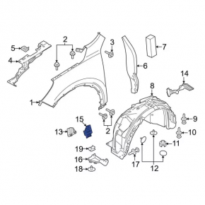 Rear mudguard mudguard left Ford Escape MK4 20-24 structure