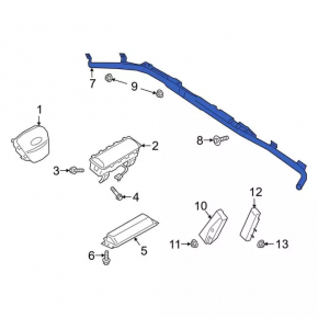 Airbag airbag side curtain left Ford Bronco Sport 21-25