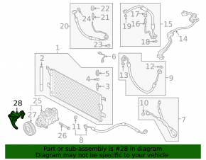 Air Conditioning Compressor Bracket for Audi A6 C8 19-25 3.0T