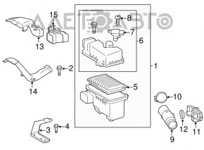Air intake lower Toyota Highlander 08-13 3.5