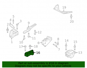 Gearbox bracket VW Jetta 11-18 USA 2.0 1.8T 1.4T