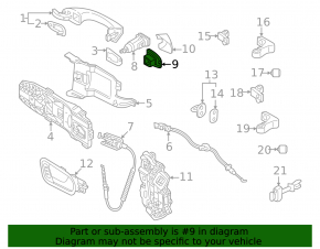 Plug for outer handle of rear right VW Taos 22-25