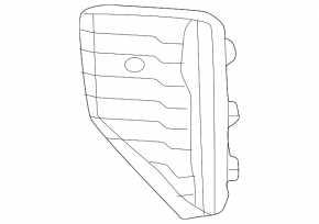 Volvo XC90 25-26 front bumper grille, left, gloss black, with molding, type 2