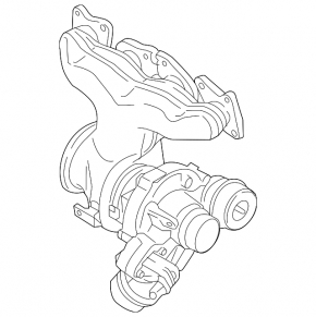 Turbocharger assembly with manifold Volvo XC40 19-22