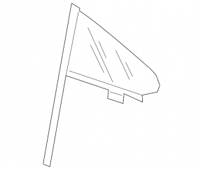 Door glass triangle rear left VW CC 08-17