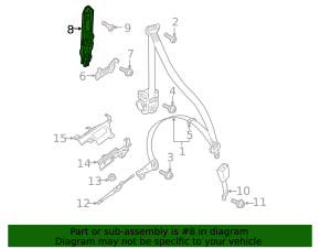 Passenger seat belt bracket VW CC 09-17