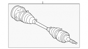 Drive axle shaft rear left Lexus IS250 06-13