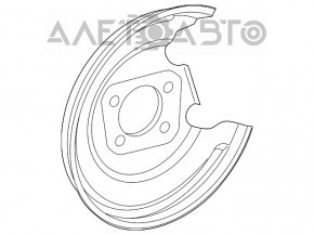 Rear left brake disc cover Toyota Prius 30 10-15