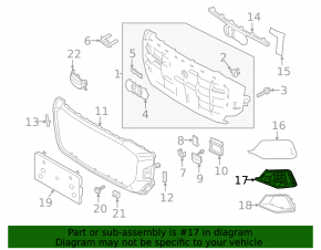 Front bumper grille right Audi Q8 19-23 S-line