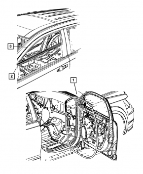 Front left door seal for Dodge Journey 11-20