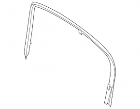 Door trim inner upper rear left BMW 5 F10 11-16 without curtain, black