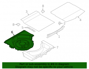 Trunk tray BMW 3 G20 19- front part