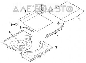 Trunk tray BMW 3 G20 19- front part