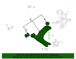 Lower control arm front left VW Golf 15-21