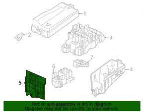 VW Atlas 24-26 underhood fuse box cover, side