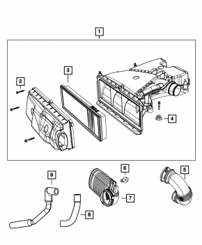 Air intake Fiat 500 12-17