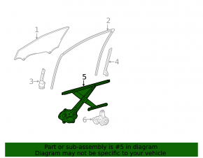 Front left window lifter with motor for Lexus ES300h ES350 13-18