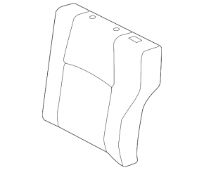 Left rear seat backrest for Lexus CT200h 11-13, black leather