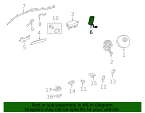 Lexus CT200h 11-17 front right seat airbag