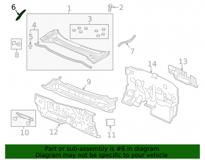 Windscreen wiper seal right Acura ILX 13-22