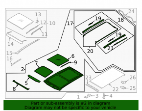 Kia Sorento 21-25 panoramic roof mechanism