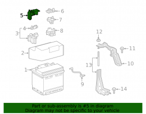 Positive terminal cover for Toyota Venza battery 21-