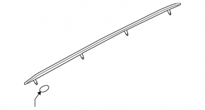 Longitudinal roof rail left Audi Q3 8U 15-18 black