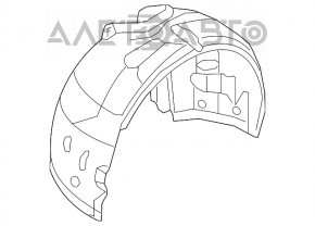 Mudguard front right rear part Audi A4 B9 20-23
