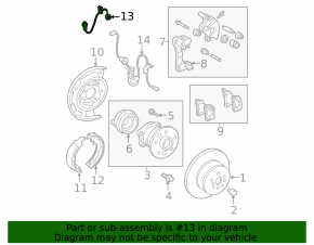 Brake hose rear left Lexus ES300 ES330