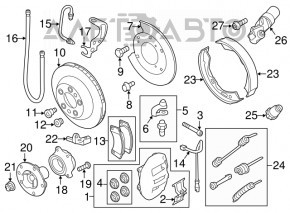 Brake Disc Cover Rear Right Porsche Cayenne 958 11-17