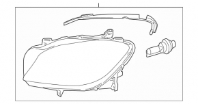 Front right headlight complete Mercedes GLS-class X166 13-16 BI-XENON adaptive, for night vision