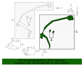 Seat belt rear left Mercedes W213 E 17-23 black