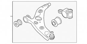 Lower front left control arm Mazda 3 14-16 BM