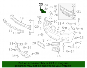 Front bumper central mount Mazda CX-7 07-09