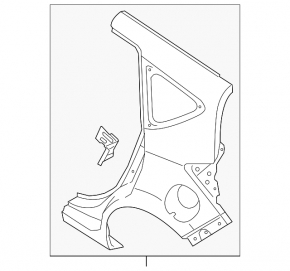 Quarter wing rear left Nissan Versa Note 13-17 white