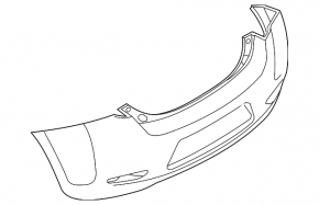Bare rear bumper Nissan Leaf 11-12