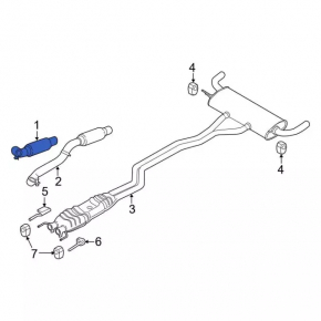 Left intake pipe Ford Edge 19-24 2.7T