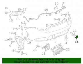 Right rear bumper tow hook cap for Mazda MX-5 16-25