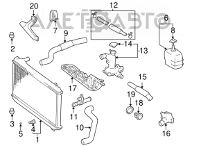 Cooling pipe upper Lexus ES300 ES330